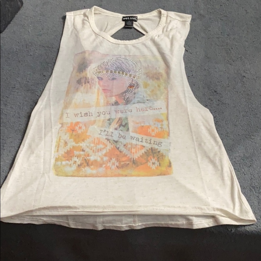Back open tank top